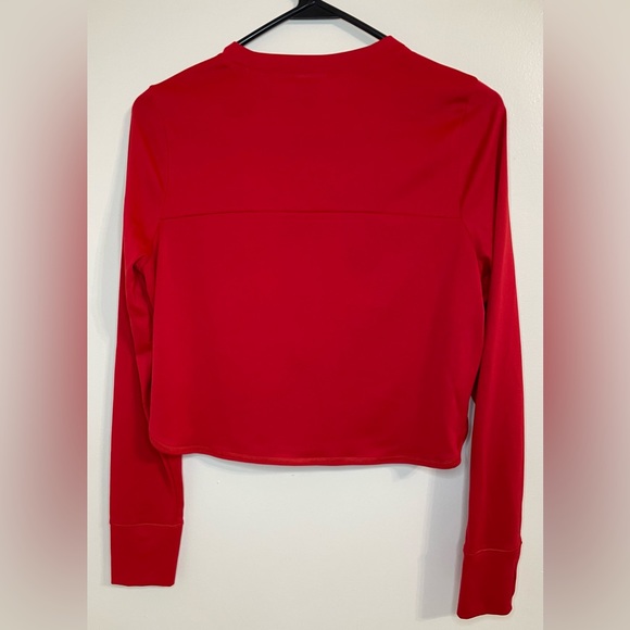 Gymshark Red Long Sleeve Crop Top With Thumb holes Size XS - Picture 5 of 6